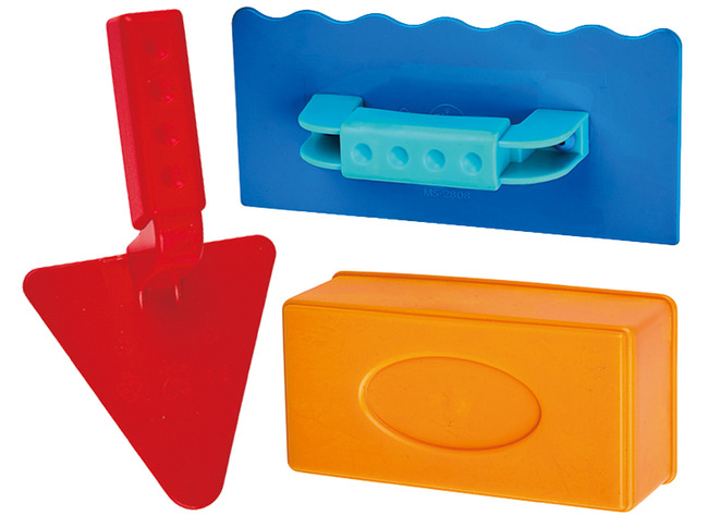 Speelgoed - Strandset - Hape Master Bricklayer - Bouwset - Bakstenen - Zand En Water - Set Van 3