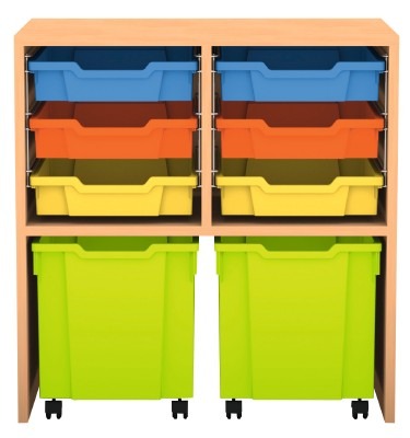 Kast, Diepe Rolkisten, 2 Kolom