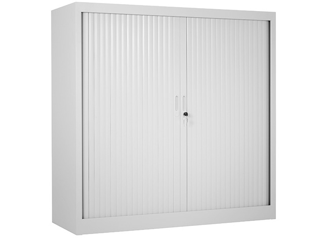 Kast - Metaal - Roldeurkast - Hoogte 120 Cm - Grijs - Per Stuk
