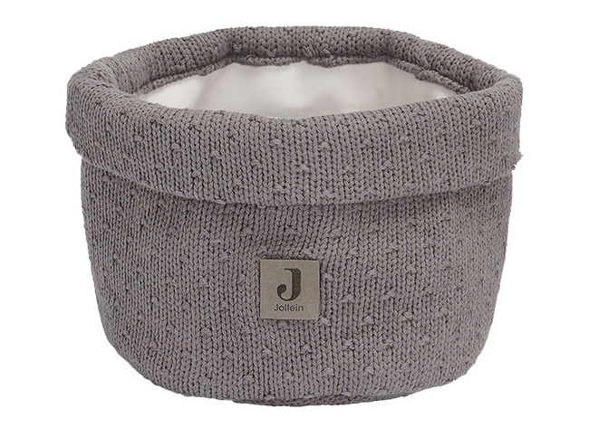 Opbergmanden - Commodemandje - Jollein Bliss Knit - Storm Grey - Per Stuk