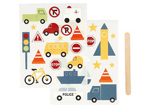 Stickers - textiel - rub-on stickers - set van 12