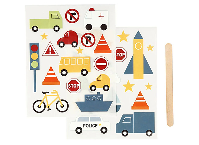 Stickers - Textiel - Rub-on Stickers - Set Van 12