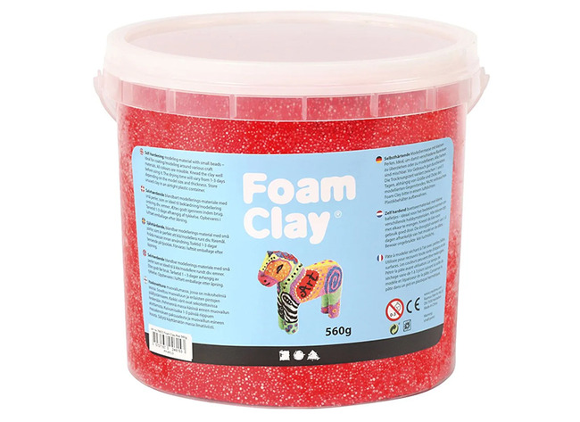 Boetseerklei - Foam Clay - 560 G - Rood - Per Stuk