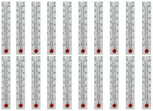 Thermometer - zelfklevend - 8,7 cm - set van 20