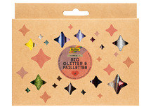 Decoratiemateriaal - glitters - Folia - organic glitter & sequins - set van 20