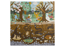 Puzzel - themapuzzel - Rolf - boven en onder de grond - het bos - 48-delig - hout - per stuk