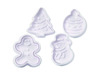 Uitsteekvormen - Kerst - kunststof - boetseren - set van 4 assorti