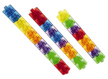 CONSTRUCTIE - KUNSTSTOF - LINKING CUBES - TRANSPARANT - KLASSET - SET VAN 300