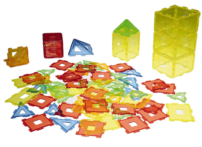 Constructie - Kunststof - Geo Klikblokken - Transparant - Set Van 120
