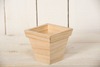 Hout - bloempot - rechte rand - p/st