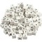 Kralen - Letterkralen - Wit - Alfabet - Xl - Set Van 96 Assorti