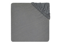 Hoeslakens - Jollein Jersey - 60 x 120 cm - effen - storm grey - per stuk