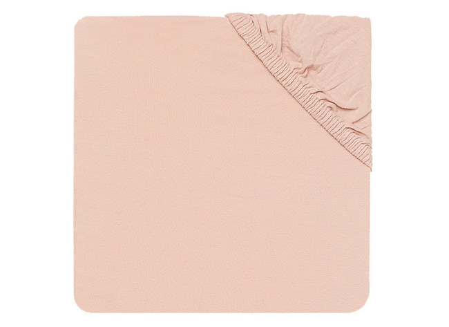 Hoeslakens - Jollein Jersey - 60 X 120 Cm - Effen - Pale Pink - Per Stuk