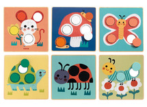 Kleur en vorm - Djeco - Spotimage - associatiespel - dieren - hout - per spel