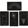 Foamplaten - String Art - zwart - set van 16