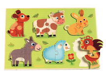 Puzzel - inlegpuzzel - Djeco - Coucou Cow - boerderij - per stuk