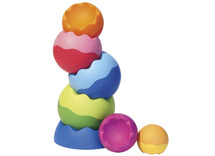 Eerste speelgoed - stapelen - Fat brain toys - tobbles neo - 6 nesting tobbles