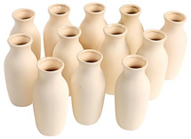 Decoratie - keramiek - vaasjes 12st