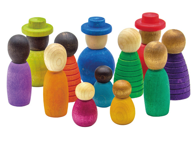 Open-ended - Grapat Together - Multicolor - Hout - Set Van 12 Assorti