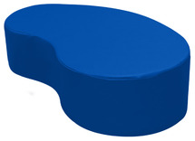 Bank - Niervormige Poef - 110 Cm Zh 25Cm - Mundial - blauw - per stuk