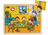 Puzzel - themapuzzel - leefwereld - 9 stukjes per puzzel - hout - set van 4 assorti