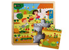 Puzzel - imitatiepuzzel - 4 stukjes per puzzel - hout - set van 4 assorti