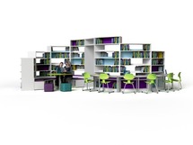 Kast - Cube - Zitkussen Voor Zitbank 2-Vak - zitkussen blauw - per stuk