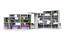 Kast - Cube - Zitkussen Voor Zitbank 2-Vak - zitkussen blauw - per stuk