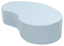 Bank - Niervormige Poef - 110 Cm Zh 25Cm - Purfect - ice blue - per stuk