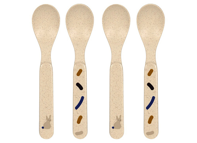 Eetgerei - Bestek - Lassig - Lepeltjes - Set Van 4 - Little Mateys Royal Blue - Leverbaar In 3 Designs