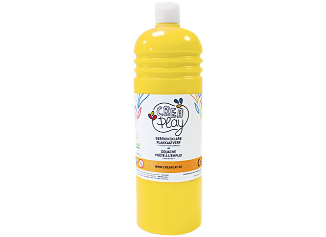 Verf - Plakkaatverf - Creaplay - 1 L - Geel Licht - Per Stuk