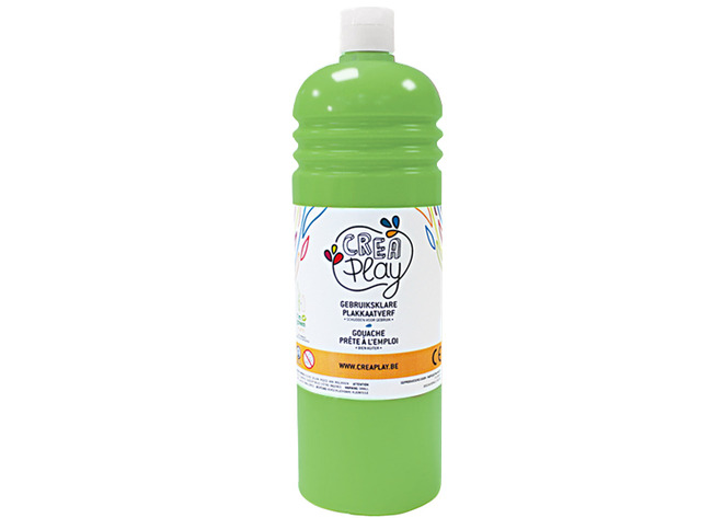 Verf - Plakkaatverf - Creaplay - 1 L - Groen Licht - Per Stuk