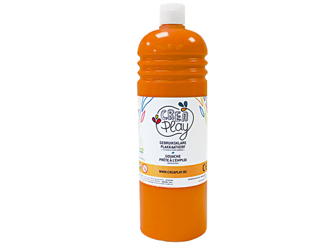 Verf - Plakkaatverf - Creaplay - 1 L - Oranje - Per Stuk