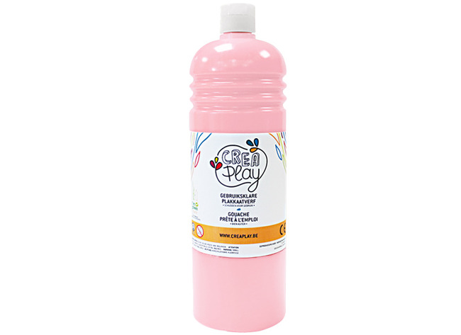 Verf - Plakkaatverf - Creaplay - 1 L - Roze - Per Stuk