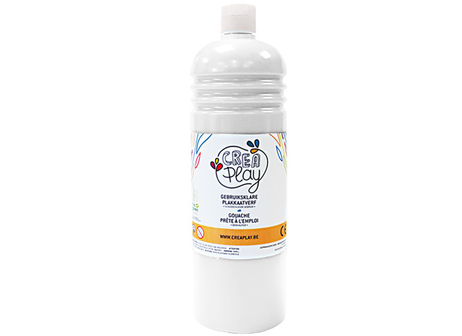 Verf - Plakkaatverf - Creaplay - 1 L - Wit - Per Stuk