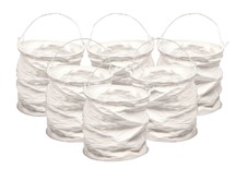 Lantaarn - klein - papier - blanco - set van 6