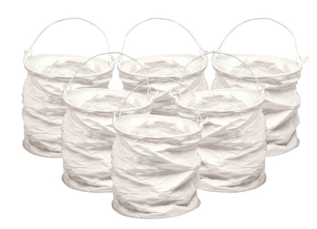 Lantaarn - Klein - Papier - Blanco - Set Van 6