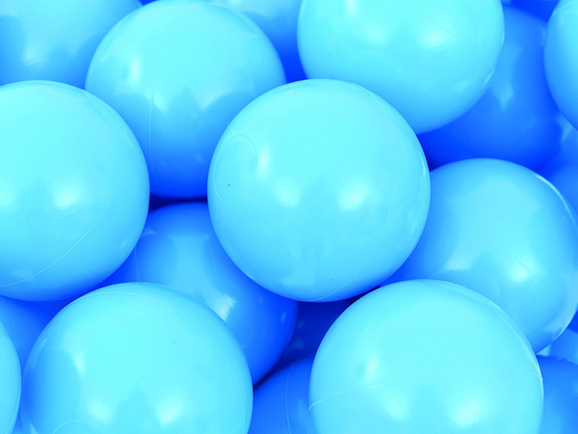 Ballen - 8 Cm - Kunststof - Ballenbad - Blauw - Set Van 250