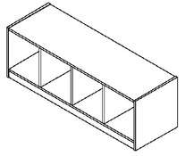 Kast, Cube, 4Vak Zitbank