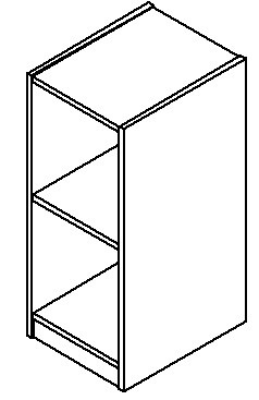 Kast, Cube, 2vak Kast