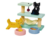 Poppenhuis - Tender Leaf - Kattenverblijf Met Toebehoren - per set