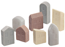 Figuren - Yellow Door Little Lands Houses - huizen - set van 8