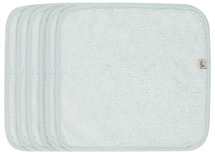 Verzorging - reiniging - Timboo - herbruikbare mond- en billendoekjes - riviera blue - set van 6