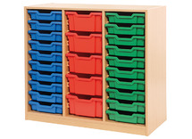 Kast - Basic - Keuzekast - Diep - 3-Koloms - 46 cm - aantal compartimenten 3 - esdoorn - per stuk