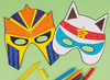 Maskers - helden - set van 12