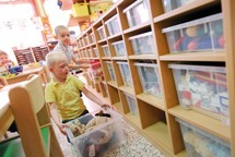 Kast - Star - Met 5 Kolommen - 30 Kisten Kisten Niet Inbegrepen. - beuk - per stuk