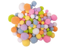 Pompons - pastel - set van 100