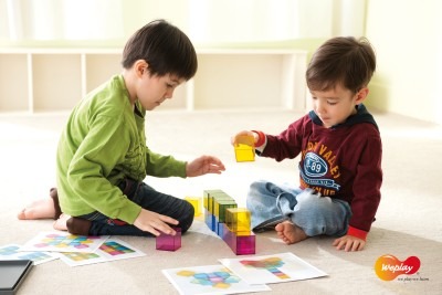 Bouwset - Blokken - Weplay Rainbow Crystal - Regenboog - Gekleurd - Transparant - Per Stuk