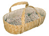 Poppen - accessoires - By Astrup - rieten mozes wiegje - per stuk