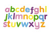 Taal - tickit - regenboog letters
